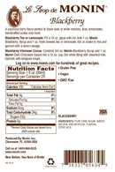 Monin Gluten-Free, Vegan Premium Blackberry Fruit Syrup 750 Milliliters- Back Description