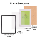 Decorebay Home 11x14 Inch Flat Aluminum Picture Photo Frame (Black)