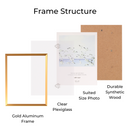 Decorebay Home 10x8 Aluminum Picture Photo Frame (Gold)