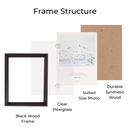 Decorebay Home 10x8 Solid Wood Picture Photo Frame (Black)
