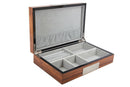 Decorebay Cufflink Case & Ring Storage Organizer for Men - Brown