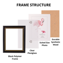 Decorebay Home 10x8 Polymer Picture Photo Frame (Black)