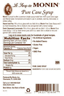 Monin Gluten-Free, Vegan Premium Pure Cane Flavor Syrup 750ml- Back Description