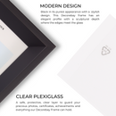 Decorebay Home 10x8 Solid Wood Picture Photo Frame (Black)