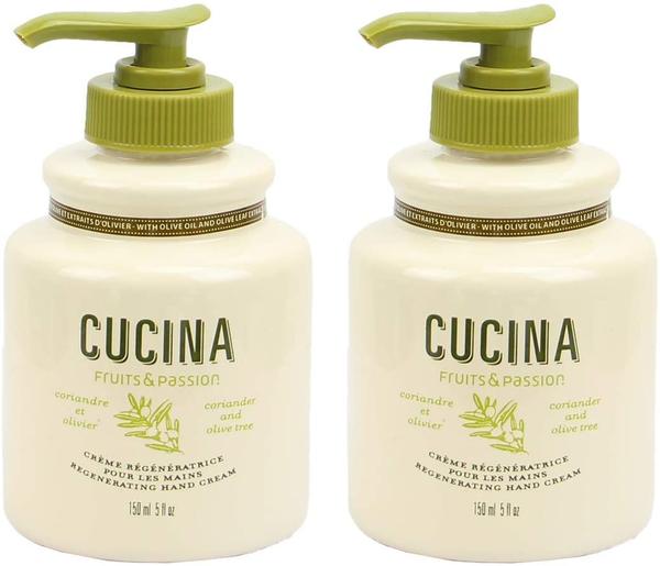 Fruits & Passion Cucina Regenerating Coriander and Olive Tree Hand Cream 5 Ounces - 2 pack