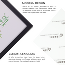 Decorebay Home 10x8 MDF Wood Picture Photo Frame (Black)