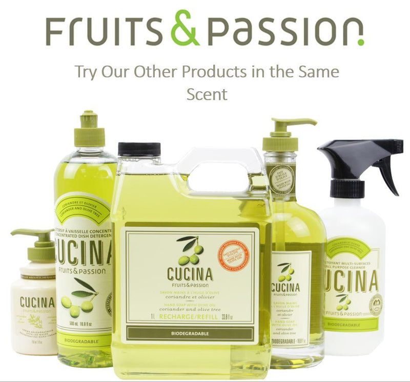 Fruits & Passion Cucina Coriander & Olive Tree Concentrated Dish Detergent Refill- Different Produts