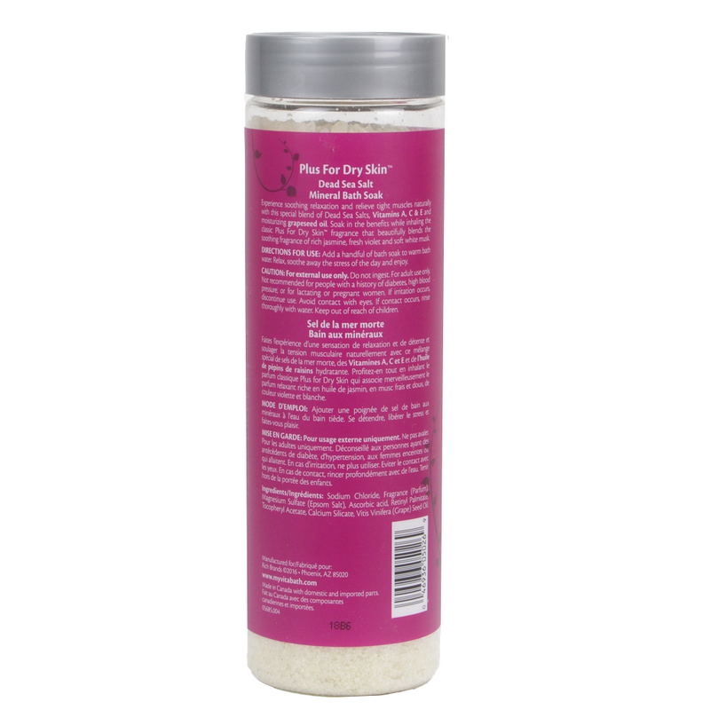 Plus for Dry Skin Mineral Bath Soak Bath Salt 27 oz -Ingredients