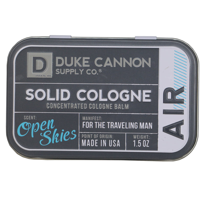 Duke Cannon Air Mens Solid Cologne, 1.5 oz. - Open Skies Scent