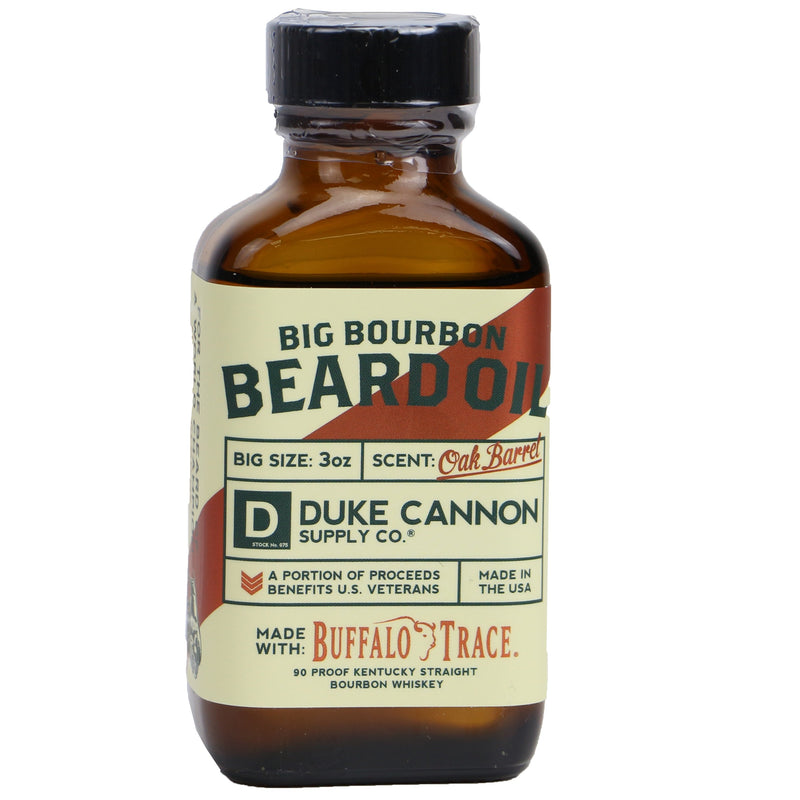 Duke Cannon Big Bourbon Beard Oil, 3 Ounces - Oak Barrel Scent