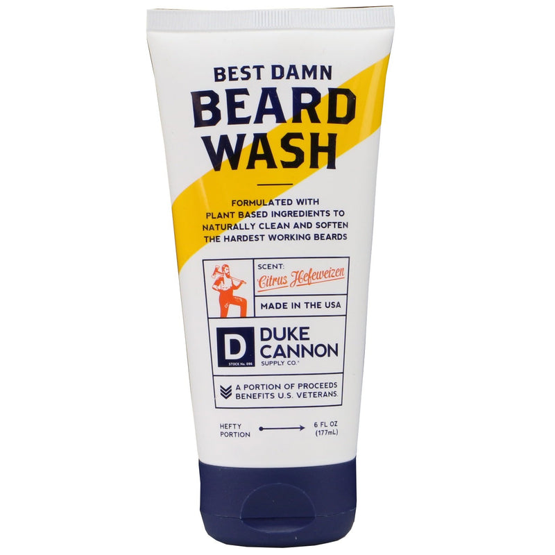 Duke Cannon Best Damn Beard Wash Citrus Hefeweizen 6 oz