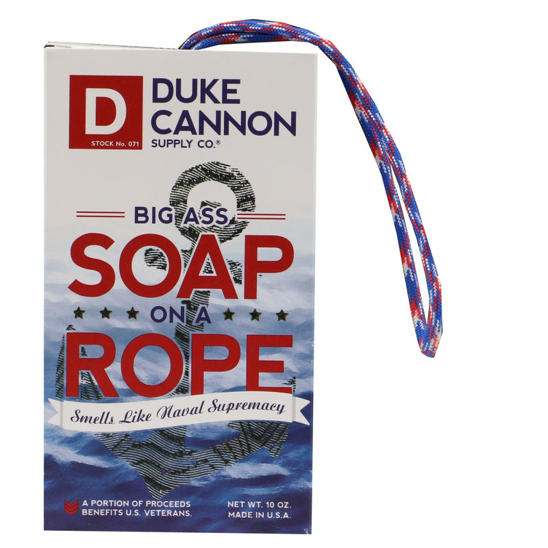 Duke Cannon Big Ass Brick Mens Naval Supremacy Soap on a Rope, 10 Ounces