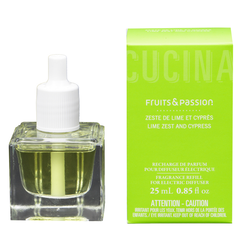 Cucina Fruits & Passion Perfume Refill for Electric Diffuser (Lime Zest and Cypress) - 25ml