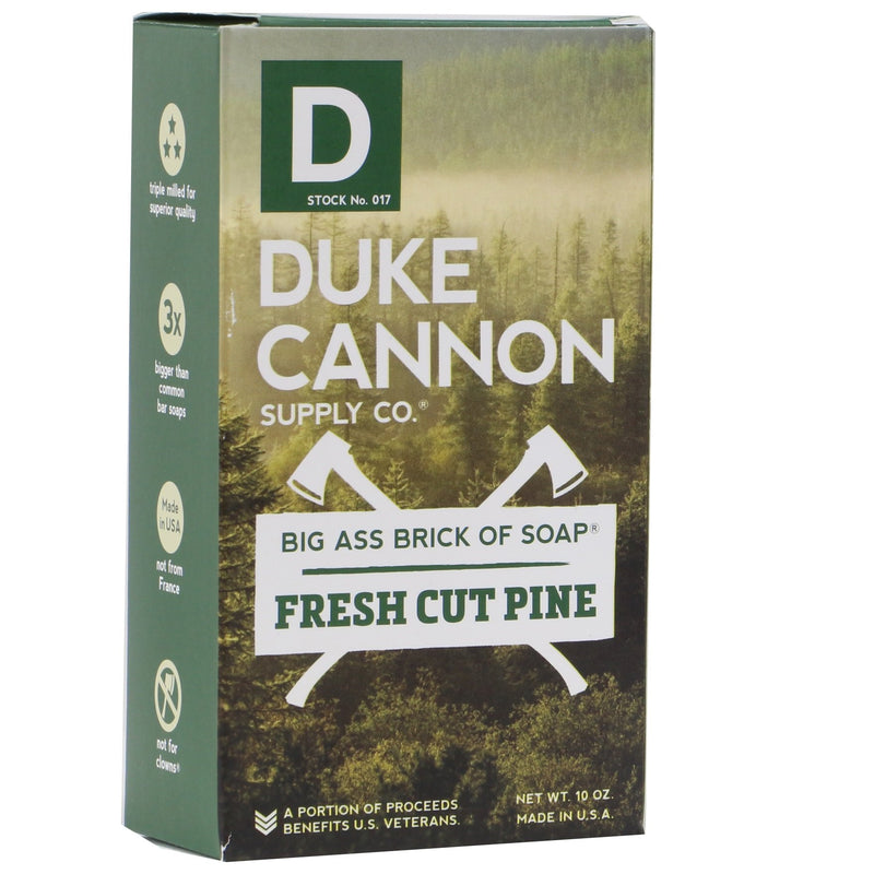 Duke Cannon Big Brick Mens Fresh Cut Pine Soap, 10 Ounces-Front Description