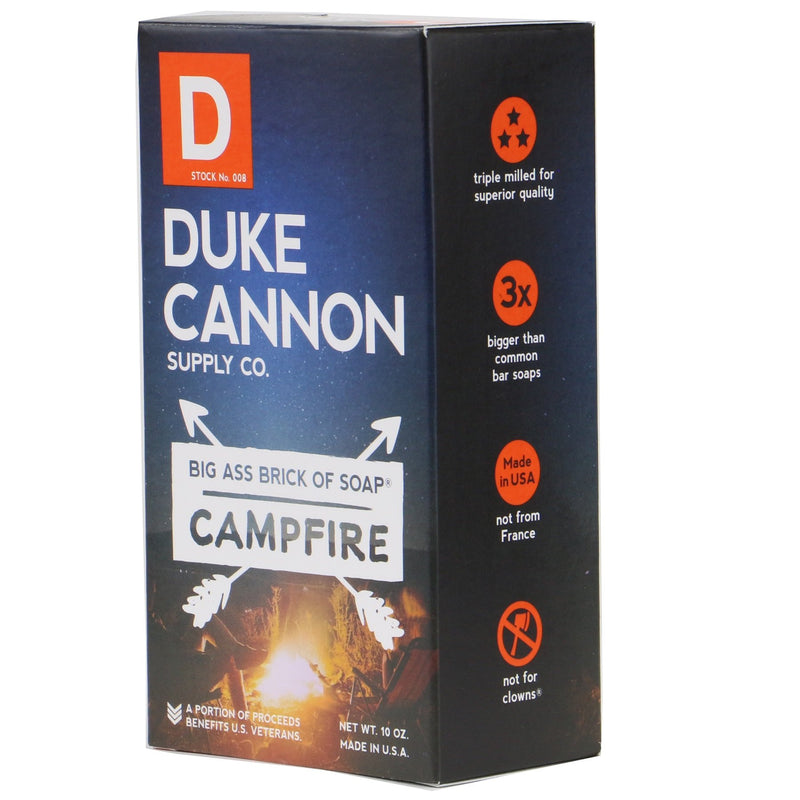 Duke Cannon Big Ass Brick Mens Campfire Soap, 10 Ounces-Front Description