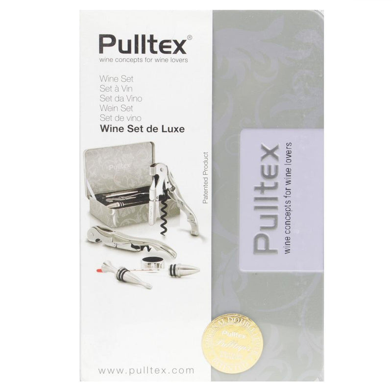 Pulltex Pulltap's Deluxe Silver Wine 4 Pc Set Package