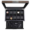 Decorebay Executive Wooden Watch Valet Sunglasses and Jewelry Box Storage (Sweetheart)