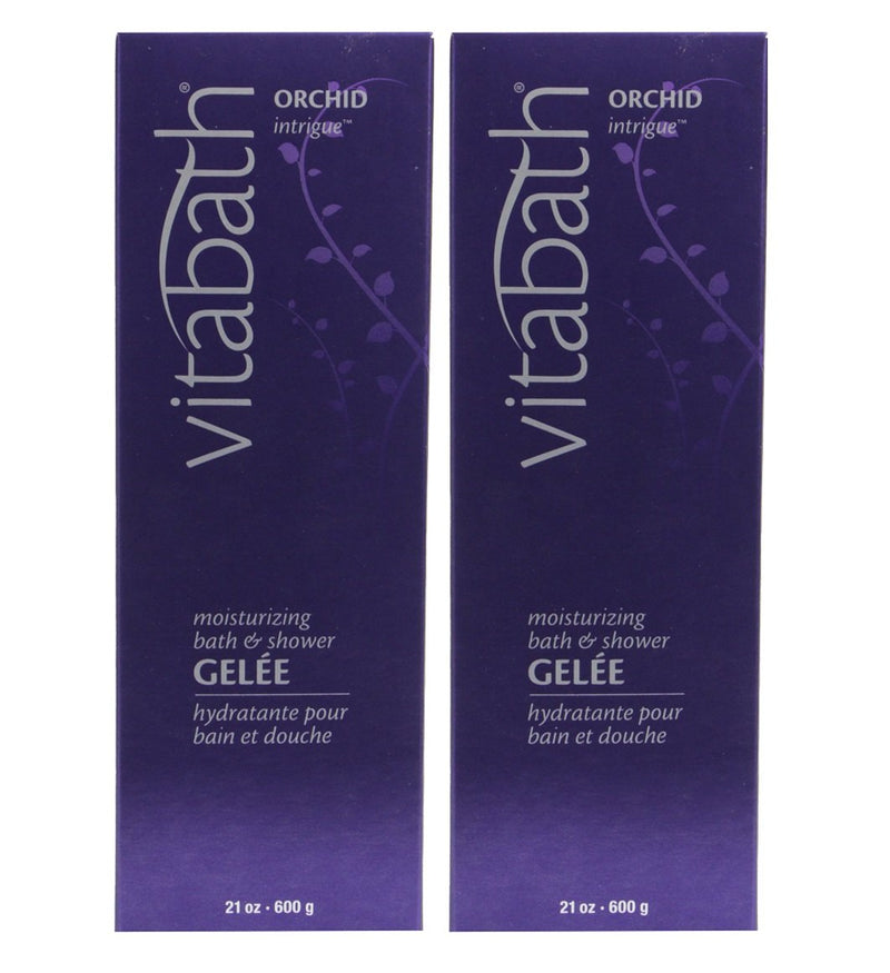 Vitabath Orchid Intrigue Moisturizing Bath and Shower Gelee  21 Ounces 2 Pack