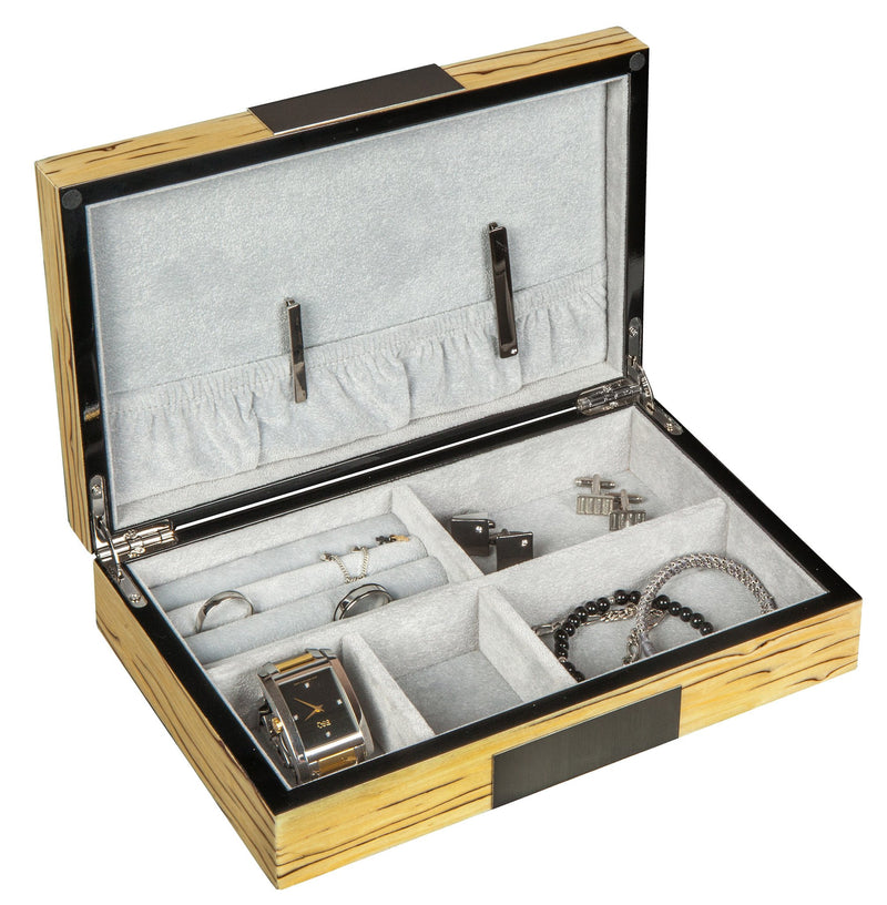 Decorebay Cufflink Case & Ring Storage Organizer for Men - with Jewelry