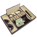 Decorebay Dark Brown PU Leather Valet Storage Tray with items