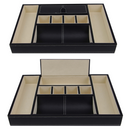 Decorebay Black PU Leather Valet Storage Tray