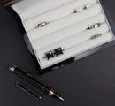 Decorebay Midnight Black Wood Cufflink & small Jewelry Storage Organizer