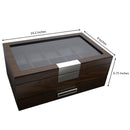 Decorebay Executive Wooden Watch Valet Sunglasses and Jewelry Box Storage (Sweetheart)