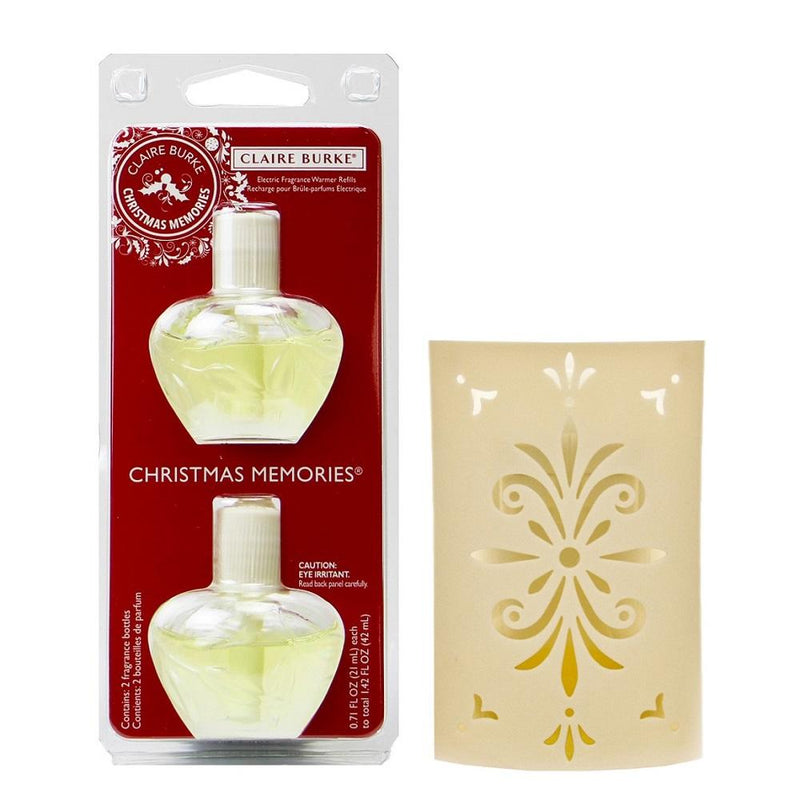 Claire Burke Christmas Memories  Electric Fragrance Warmer Unit & Refill Bundle