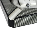 DecoreBay Carbon Fiber Patterned Wooden Cigar Ashtray (Grey)-Side View