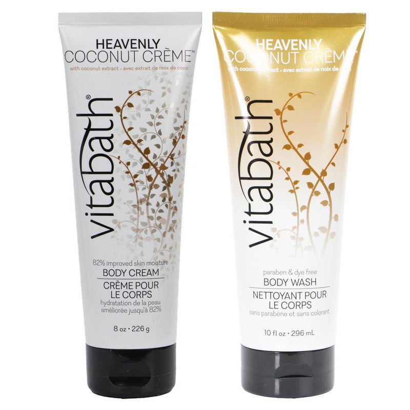 Vitabath Heavenly Coconut Cream Body Cream & Body Wash Duo Set