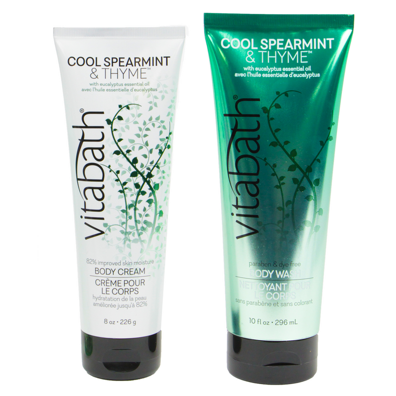 Vitabath Cool Spearmint & Thyme Body Cream & Body Wash Duo Set