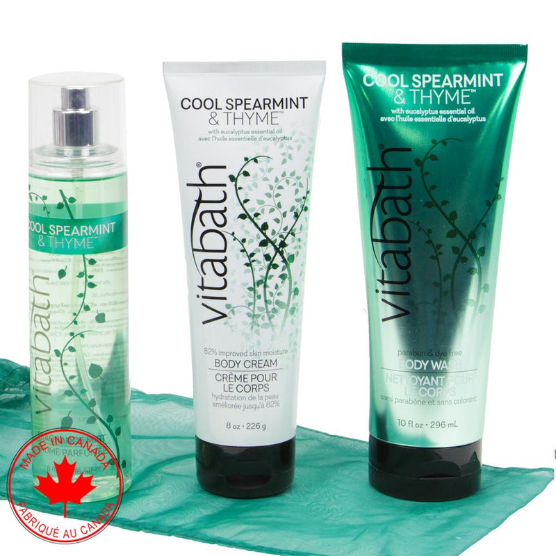 Vitabath Cool Spearmint & Thyme Body Care 3-Pc Gift Set