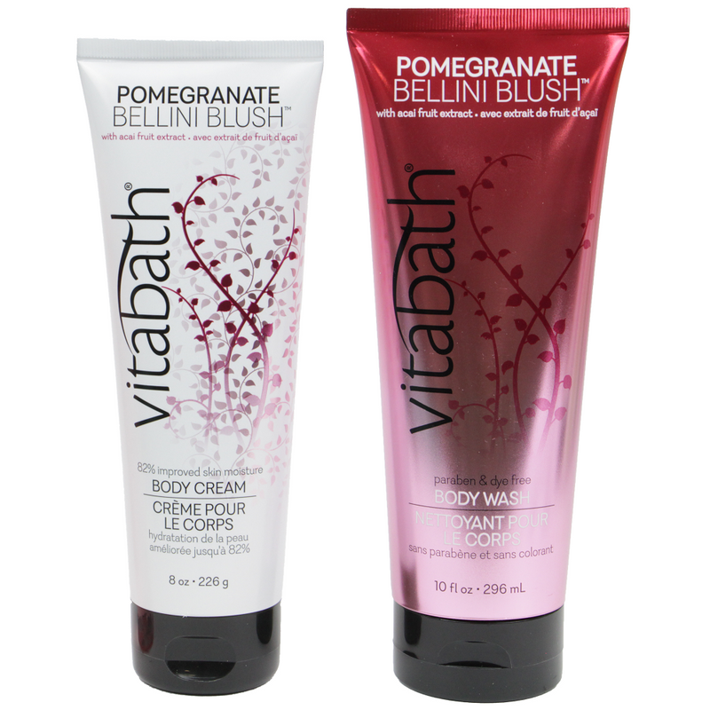 Vitabath Pomegranate Bellini Blush Body Cream & Body Wash Duo Set