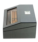 Decorebay Wood lined Cigar Cabinet Humidor Cigar Case, Best Man Gift-Closed