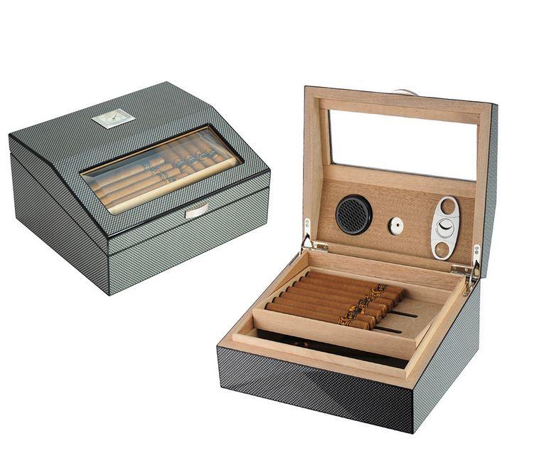 Decorebay Wood lined Cigar Cabinet Humidor Cigar Case, Best Man Gift