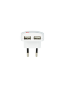 Skross Euro Dual Port USB White Travel Charger Side View 
