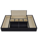 Decorebay Black PU Leather Valet Storage Tray
