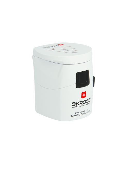 PRO Light World Travel Adapter (White) Side VIiew