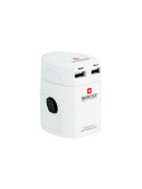 EVO USB World Travel Adapter (White) Side View 