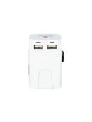 MUV Micro USB World Travel Adapter (White) Side view 
