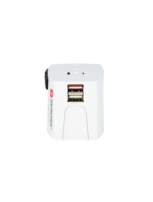 MUV USB World Travel Adapter (White) Side View 