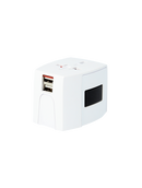 MUV USB World Travel Adapter (White) Side View 